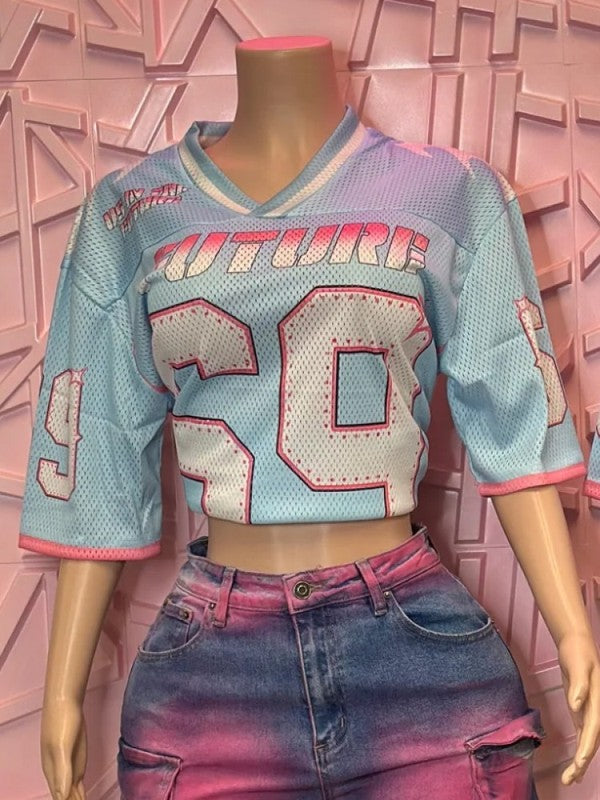 Loose V Neck Jersey