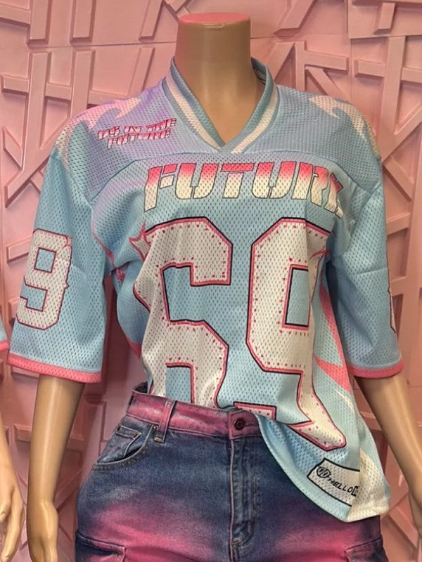 Loose V Neck Jersey