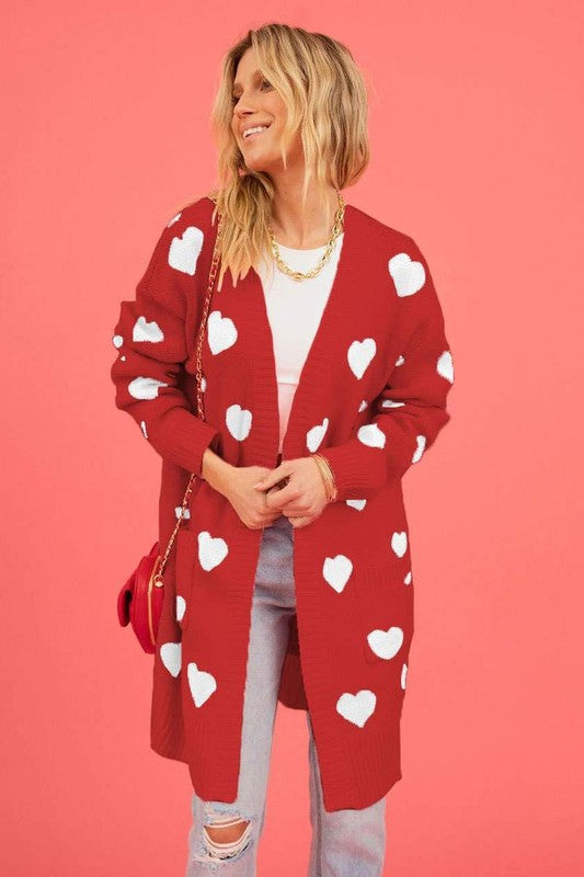 Casual Layering Heart Cardigan