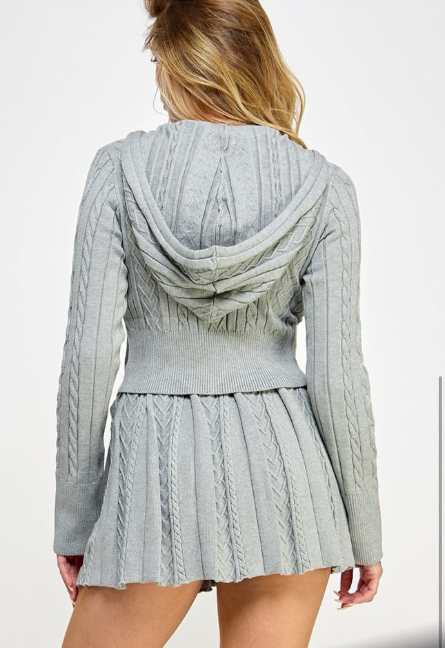 Knitted Cozy Skirt Set