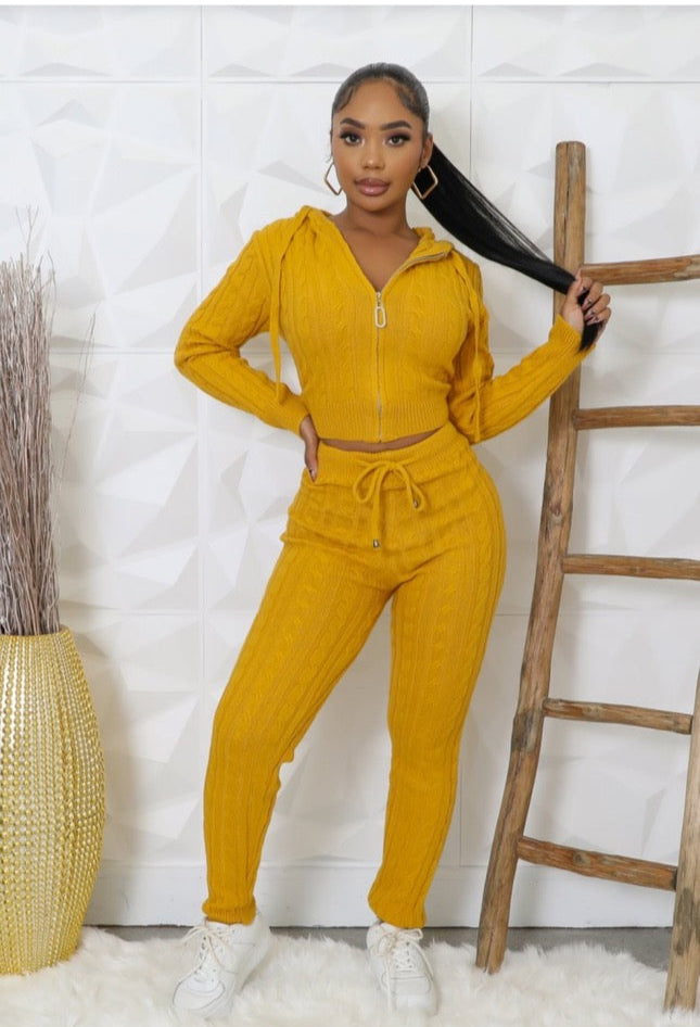 Keep Me Warm Knitted Chill Set