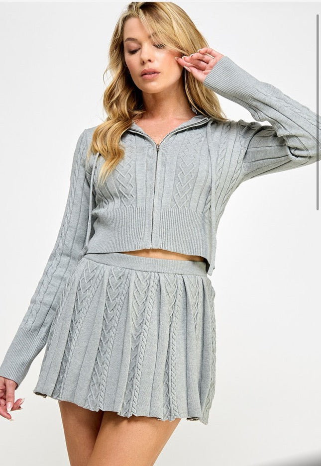 Knitted Cozy Skirt Set