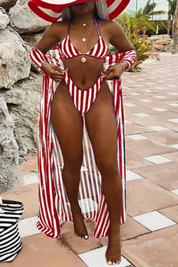 3 Piece Candy Cane Swimsuit